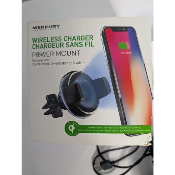Merkury Wireless Charger For Car Air Vent - Picture 2 of 8